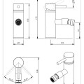 Bide maisītājs Sanindusa Tube ECO, Hromēts 551040111