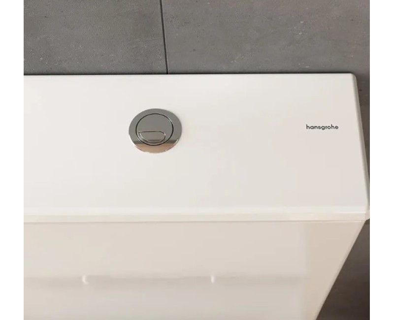Skalojamā kaste podam Hansgrohe EluPura Q, pievads no apakšas, balta