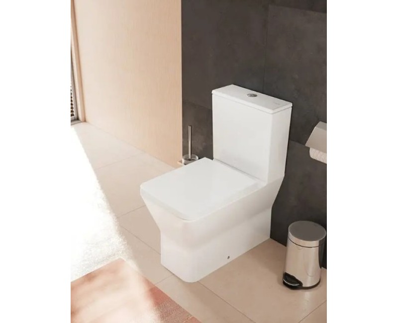 Skalojamā kaste podam Hansgrohe EluPura Q, pievads no apakšas, balta