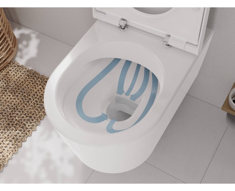 Подвесной унитаз Hansgrohe EluPura S, AquaFall, SmartClean, без крышки, белый 61118450