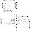 Подвесной унитаз Hansgrohe EluPura S, AquaFall, SmartClean, без крышки, белый 61118450