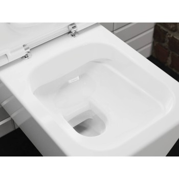 Piekaramais pods Hansgrohe EluPura Q, Rimfree AquaFall Flush , HygieneEffect, balts 62022450