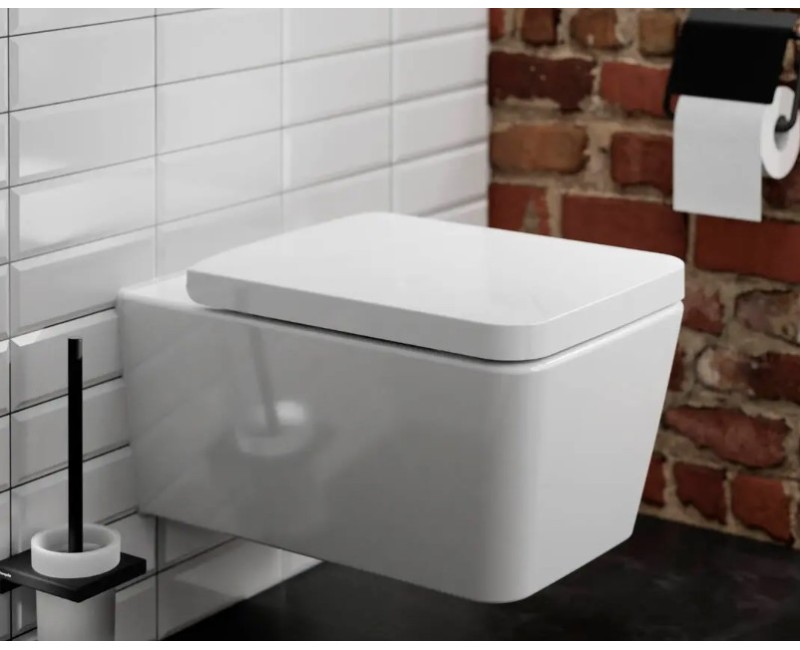 Tualeto dangtis Hansgrohe EluPura Q SoftClose, QuickRelease baltas 60199450