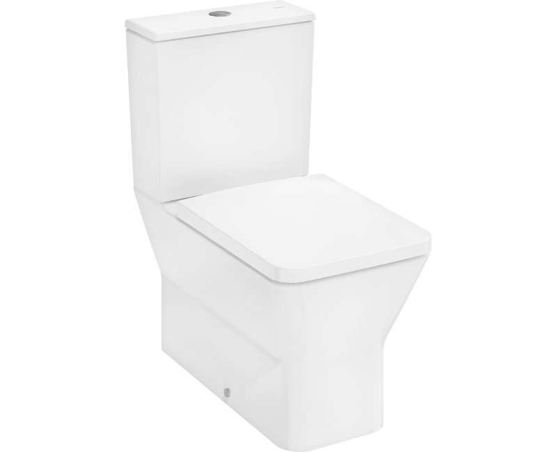 Tualetes pods Hansgrohe EluPura Q Original ar vāku, Rimless, balts 60206450
