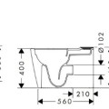 Tualetes pods Hansgrohe EluPura Q (bez tvertnes un vāka) AquaFall Flush, Rimless, EcoSmart, balts 60263450