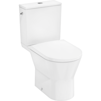 Tualetes pods Hansgrohe EluPura Original S, AquaChannel Flush, Rimless, EcoSmart, ar vāku, balts 60267450