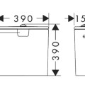 Skalojamā kaste podam Hansgrohe EluPura Q Original ūdens ieplūde sānos, balta 60271450