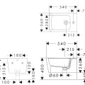 Piekaramais Bide Hansgrohe EluPura Q, balts 60280450