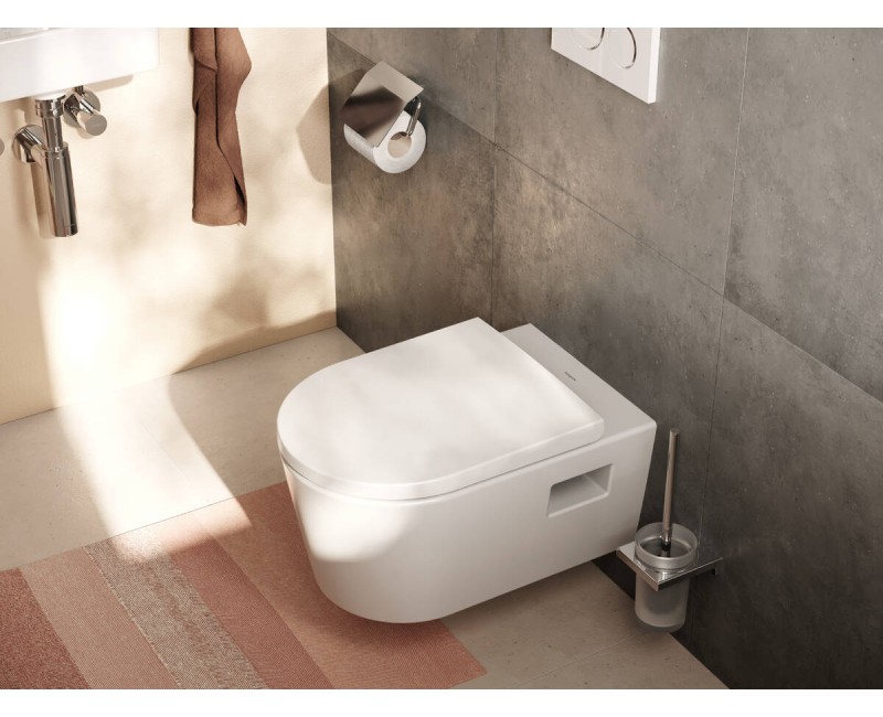 Piekaramais pods Hansgrohe EluPura Original S ar SoftClose QuickRelease vāku, Rimless, AquaChannel Flush, balts 60288450