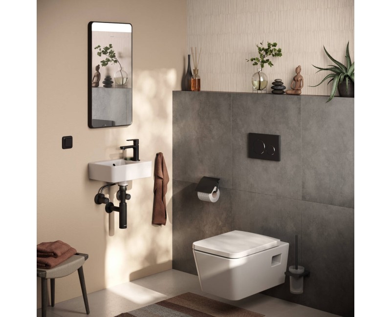 Подвесной унитаз Hansgrohe EluPura Original Q с крышкой SoftClose QuickRelease, Rimfree AquaChannel, SmartClean, белый 61182450