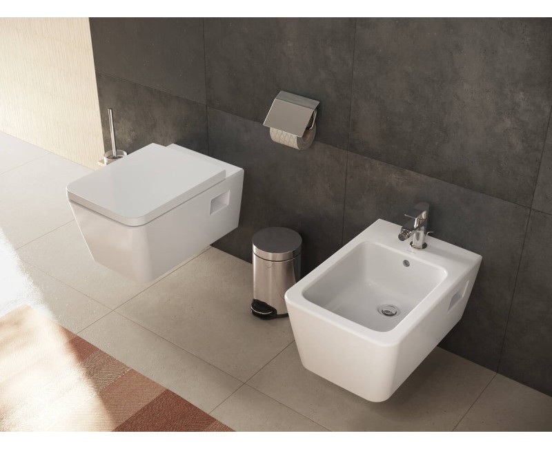 Подвесной унитаз Hansgrohe EluPura Original Q с крышкой SoftClose QuickRelease, Rimfree AquaChannel, SmartClean, белый 61182450