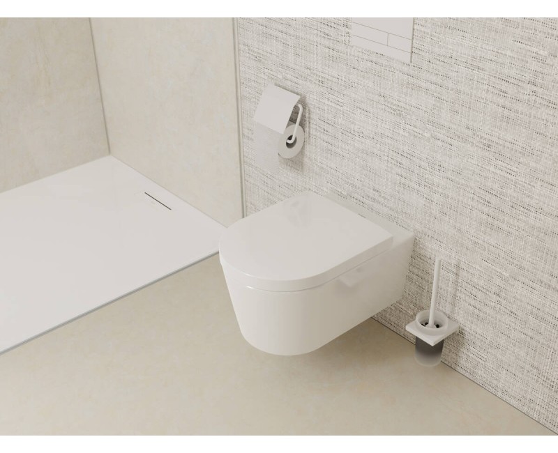 Piekaramais pods Hansgrohe EluPura S, AquaHelix Flush, Rimfree, EcoSmart, bez vāka, balts 60343450