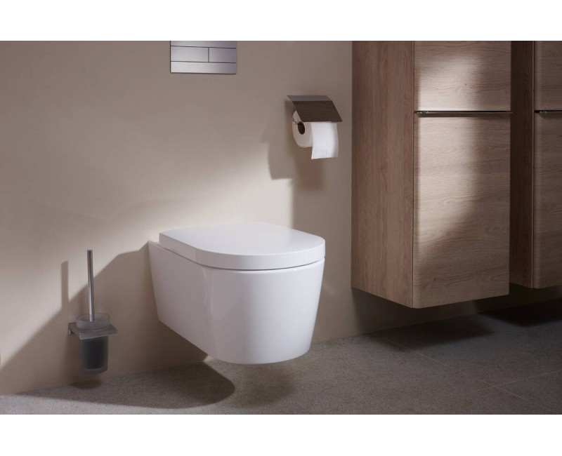 Piekaramais pods Hansgrohe EluPura S, AquaHelix Flush, Rimfree, EcoSmart, bez vāka, balts 60343450