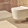 Piekaramais pods Hansgrohe EluPura S, AquaHelix Flush, Rimfree, EcoSmart, bez vāka, balts 60343450