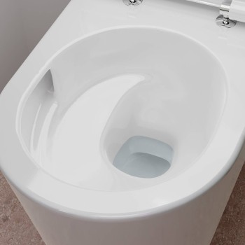 Piekaramais pods Hansgrohe EluPura S ar SoftClose QuickRelease vāku, Rimless, AquaHelix Flush, EcoSmart, balts 60344450