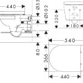 Piekaramais pods Hansgrohe EluPura S ar SoftClose QuickRelease vāku, Rimless, AquaChannel Flush, SmartClean, EcoSmart, balts 61186450