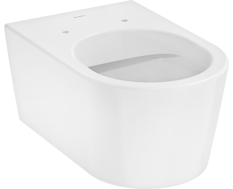 Pakabinamas tualeto dangtis Hansgrohe EluPura S Rimfree AquaFall Flush, HygieneEffect, be dangčio, baltas 62020450