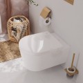Pakabinamas tualeto dangtis Hansgrohe EluPura S Rimfree AquaFall Flush, HygieneEffect, be dangčio, baltas 62020450