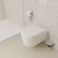 Pakabinamas tualeto dangtis Hansgrohe EluPura S Rimfree AquaFall Flush, HygieneEffect, be dangčio, baltas 62020450