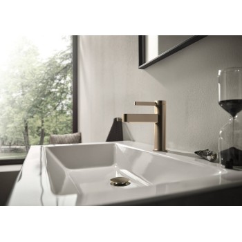 Vannas istabas izlietnes maisītājs Hansgrohe Finoris 100 ar Push-Open, EcoSmart, CoolStart, pulēta bronza 76012140