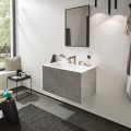 Смеситель для раковины Hansgrohe Finoris 110 встраиваемый с клапаном Push-Open, EcoSmart, полированная бронза 76033140