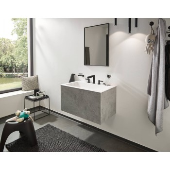 Vannas istabas izlietnes maisītājs Hansgrohe Finoris 110 iebūvējams ar Push-Open vārstu, EcoSmart, Melns Matēts Hroms 76033340