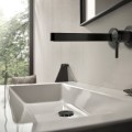 Смеситель для раковины Hansgrohe Finoris 22,8 см встроенный, с донным клапаном, EcoSmart, полированный черный хром 76050340