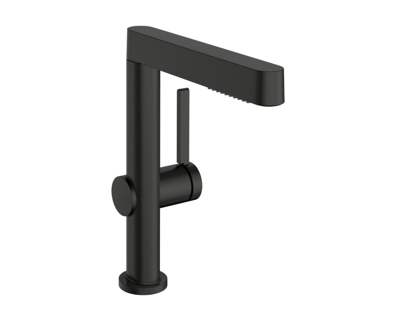 Vannas istabas izlietnes maisītājs Hansgrohe Finoris 230 ar Push-Open vārstu, birstēts melns hroms 76060340
