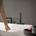 Hansgrohe Finoris vonios maišytuvas ant vonios krašto, sBox, Poliruotas Juodas Chromas 76444340