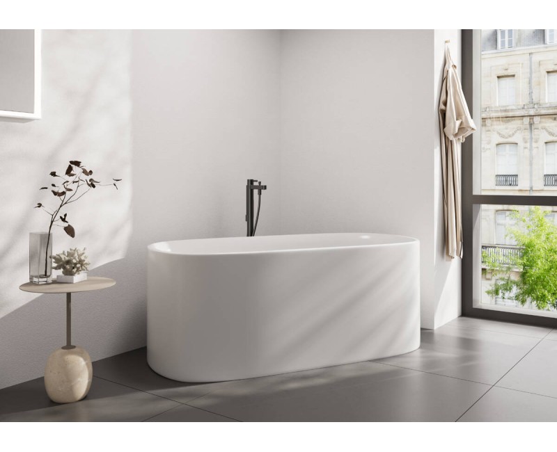 Смеситель для ванны напольный Hansgrohe Finoris, матовый черный хром 76445340