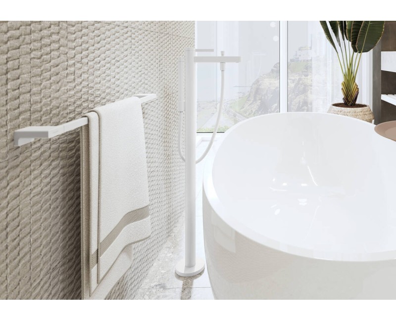 Hansgrohe Finoris Напольный смеситель для ванны, матовый белый 76445700
