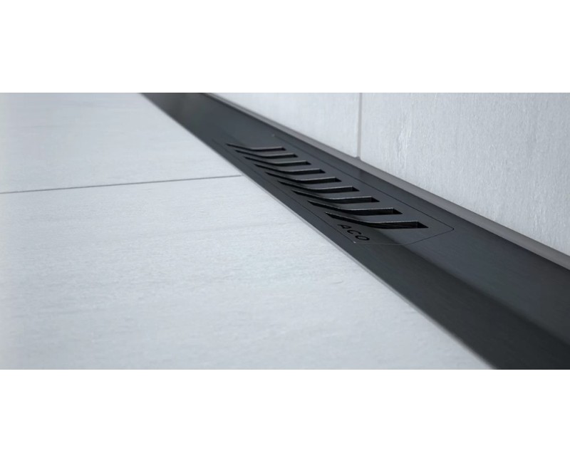 Dušas kanāla reste ACO ShowerDrain S+, Stripe 900 mm, Melns