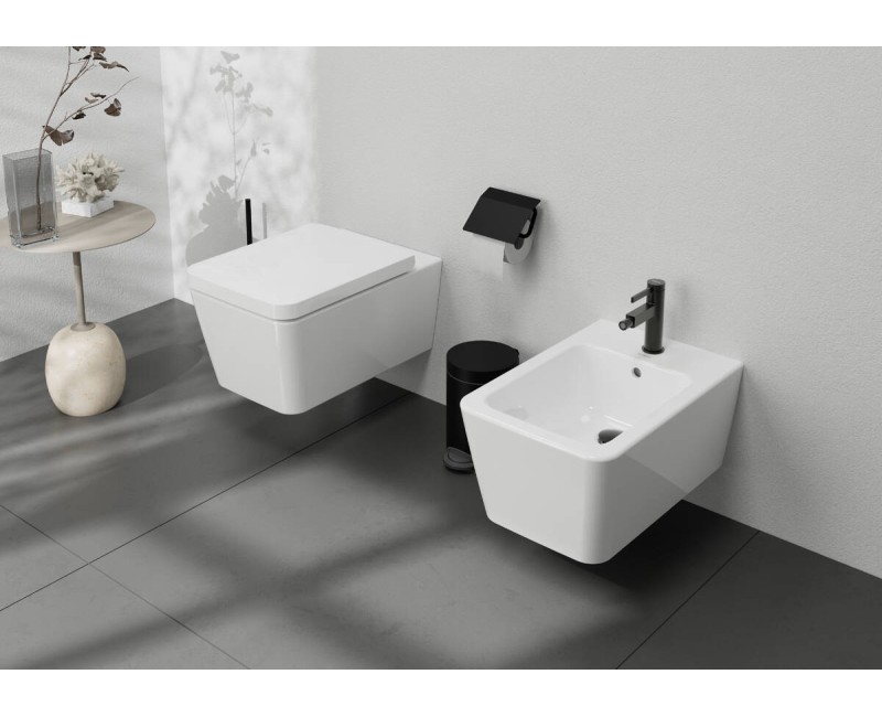 Bide maisītājs Hansgrohe Finoris ar Push-Open vārstu, pulēts melns hroms 76200340