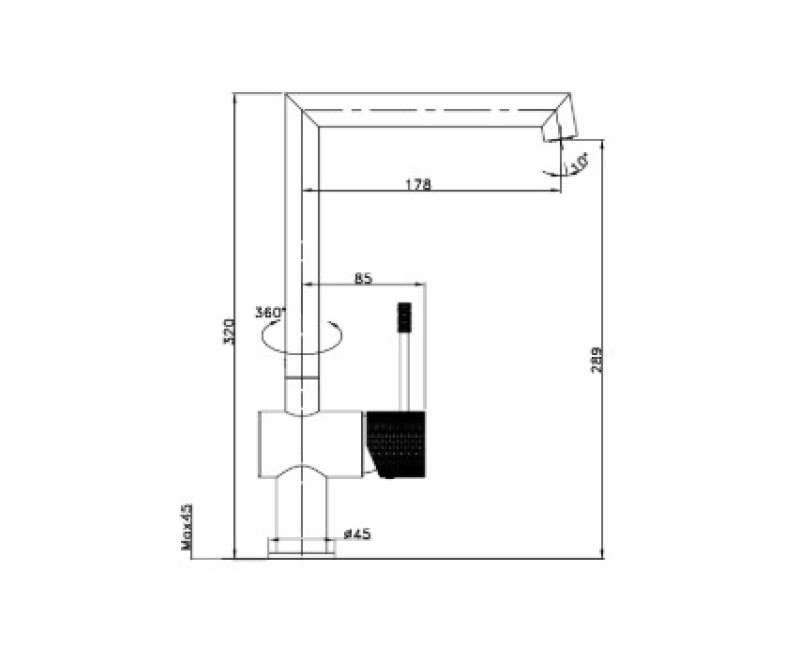 Смеситель для кухни O'DESIGN DRAKAR Chrome DRAKAR17-C
