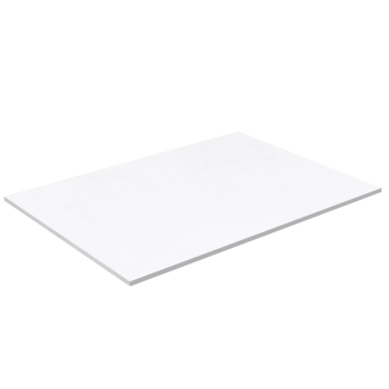 Darbo paviršius Kame Soft, su apvaliais kampais 61cm Baltas Matinis HPL WP/6-3/H16-SFT