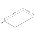 Darbo paviršius Kame Soft, su apvaliais kampais 81cm Baltas Matinis HPL WP/8-3/H16-SFT