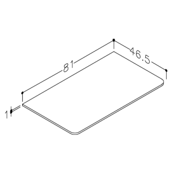 Darbo paviršius Kame Soft, su apvaliais kampais 81cm Baltas Matinis HPL WP/8-3/H16-SFT