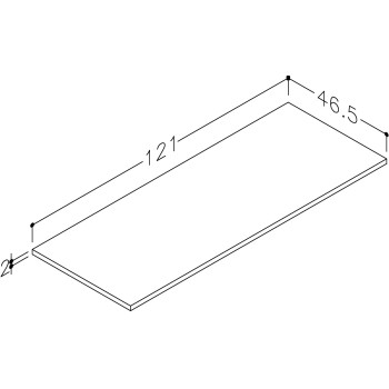Darba virsma Kame Universal HPL 121cm Silestone Blanco Maple WP/12-3/D24