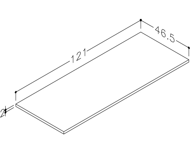 Darba virsma Kame Universal HPL 121cm Silestone Blanco Maple WP/12-3/D24