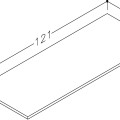 Darba virsma Kame Universal HPL 121cm Taj Mahal WP/12-3/D25