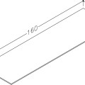 Darba virsma Kame Universal HPL 160cm Balts Matēts WP/16-3/H16