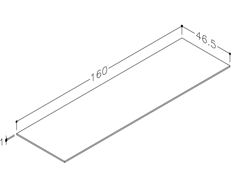 Darba virsma Kame Universal HPL 160cm Balts Matēts WP/16-3/H16