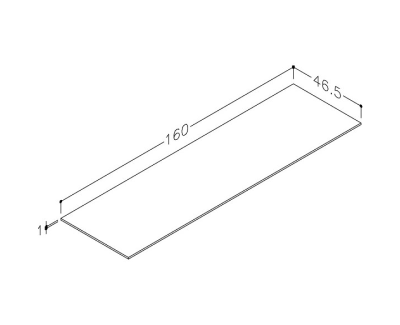 Darbo paviršius Kame Universal HPL 160cm Žemės akmuo WP/16-3/H18
