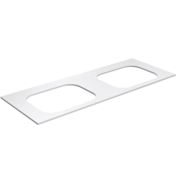 Darbo paviršius Kame Universal HPL, 2 Movado kriauklėms 121cm Baltas Matinis HPL WP/12-3/H16-P2-D