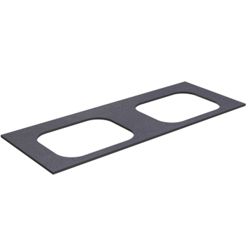 Рабочая поверхность Kame Universal HPL, 2 раковины Movado 160 см Black Moon HPL WP/16-3/H11-P2-D