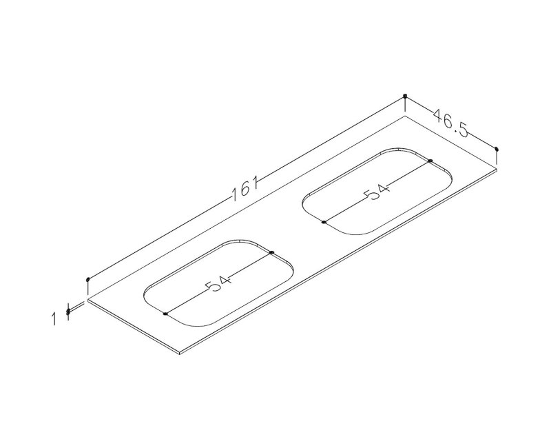 Darbo paviršius Kame Universal HPL, 2 Movado kriauklėms 160cm Earth stone HPL WP/16-3/H18-P2-D