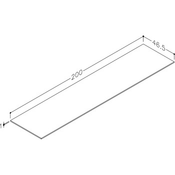 Darbo paviršius Kame Universal HPL 200cm Baltas Matinis WP/20-3/H16