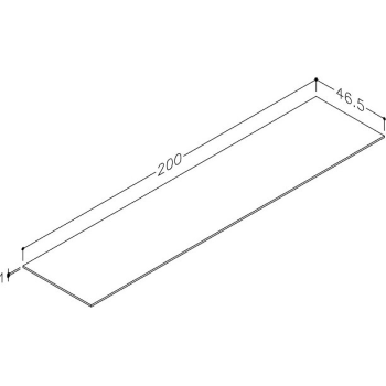 Darbo paviršius Kame Universal HPL 200cm Žemės akmuo WP/20-3/H18