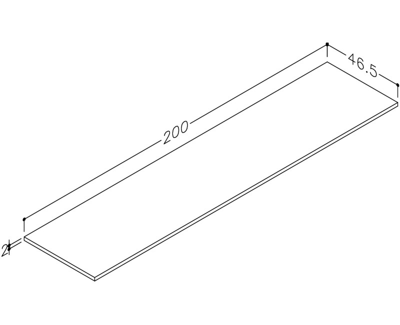 Darba virsma Kame Universal HPL 200cm Taj Mahal WP/20-3/D25