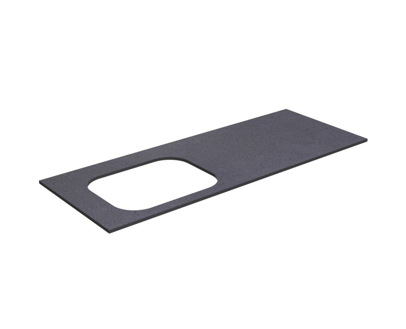 Darbo paviršius Kame Universal HPL, Movado kriauklei 121cm kairėje pusėje Black moon HPL WP/12-3/H11-P2-L
